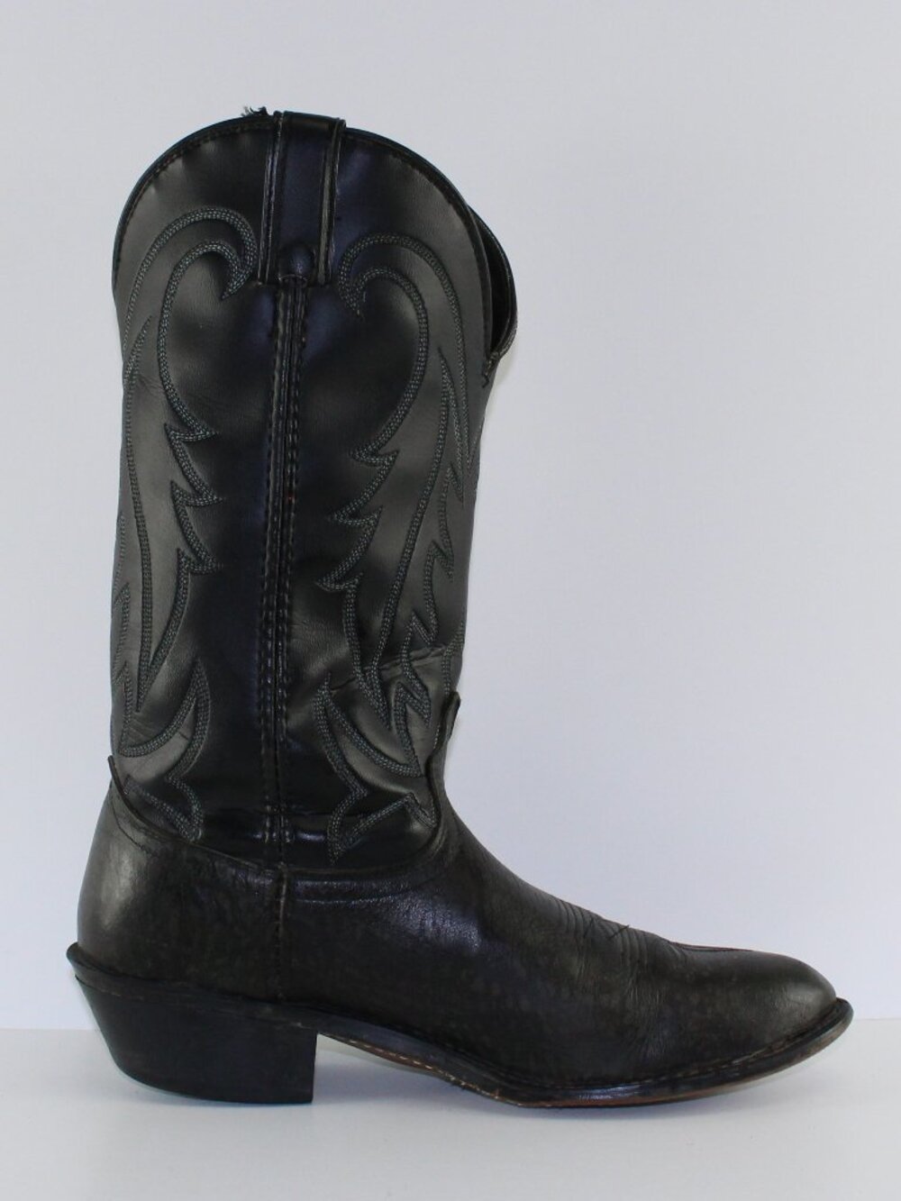 Laredo Black Leather Cowboy Boots (US 9.5 EE) - Picture 5 of 12